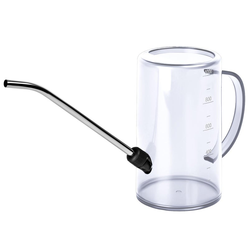VKPLITE Plastic Watering Can - with Long Spout - 1/4 Gallon - 34 Oz - Whte - Image 1