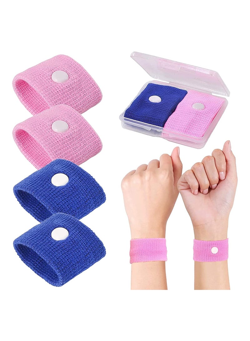 SYOSI Motion Sickness Relief Wristbands Travel Acupressure Nausea Band Anti Car Sea Morning Bands for 2 Pairs - Image 1