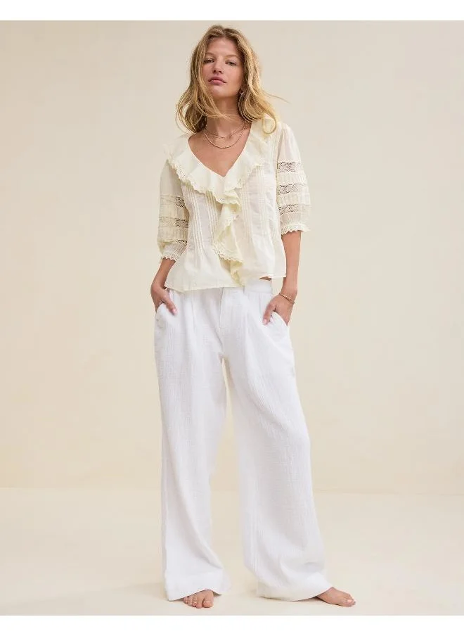 آري من امريكان ايجل Aerie Daybreak High Waisted Trouser