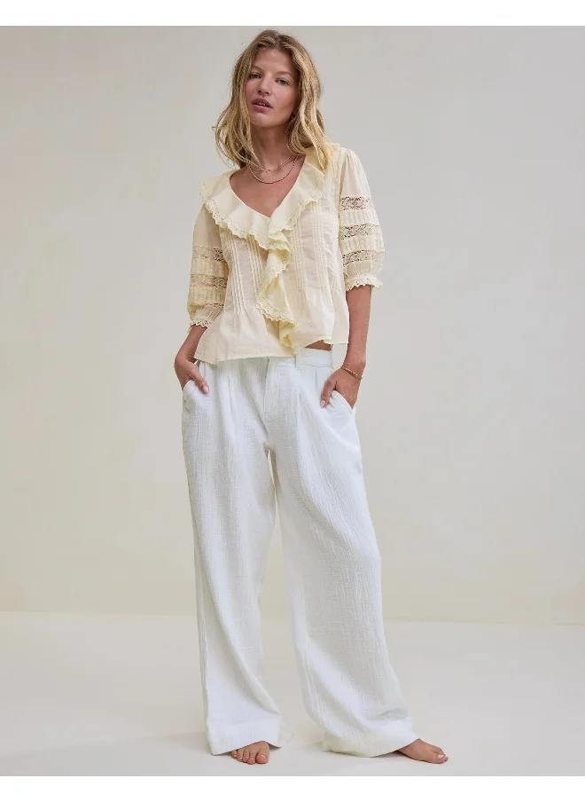 آري من امريكان ايجل Aerie Daybreak High Waisted Trouser