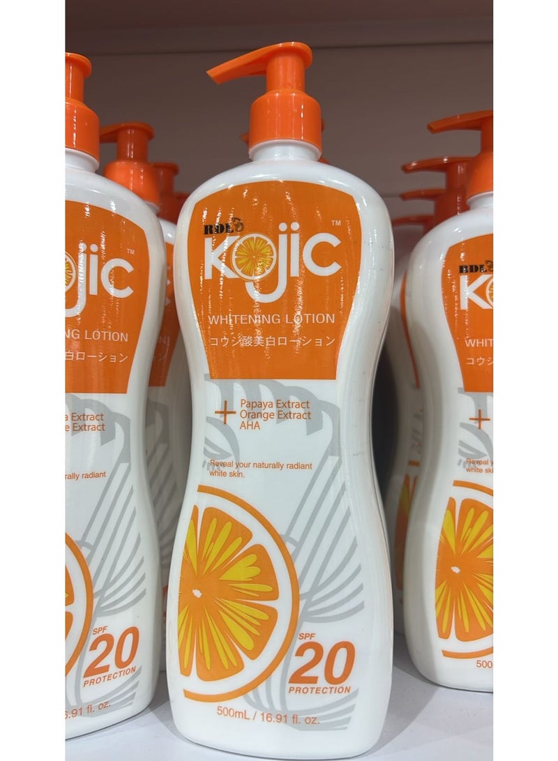 ار دي ال لوشن تبييض RDL KOJIC بخلاصة البرتقال والبابايا بعامل حماية من الشمس 20، 500 مل