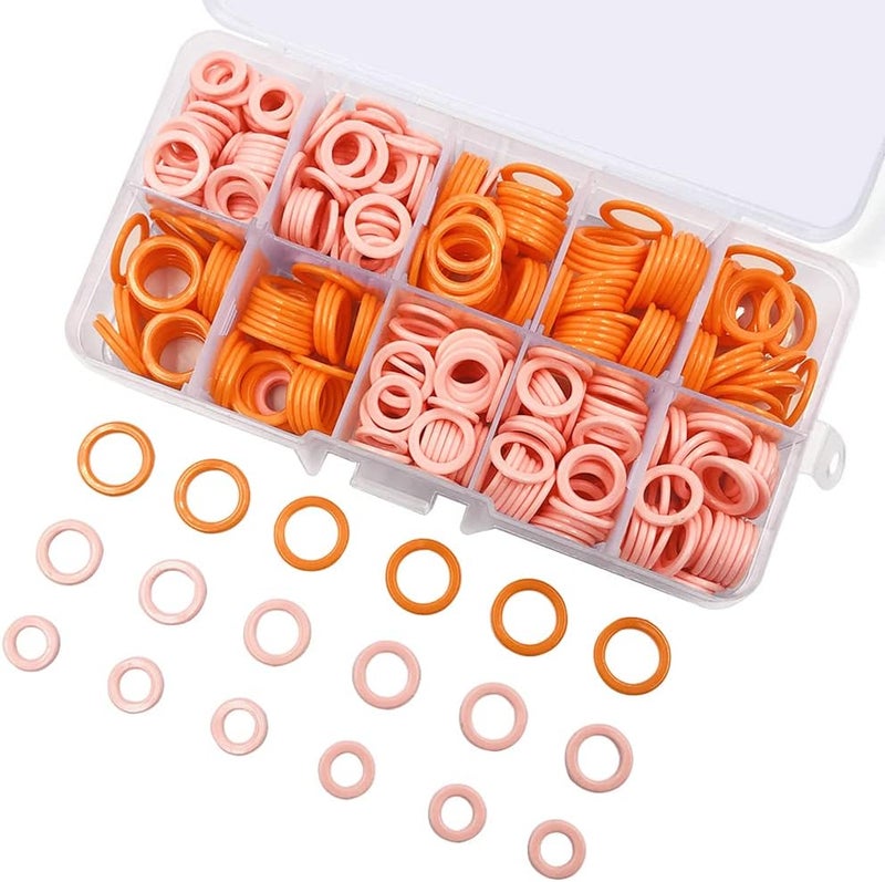 findTop 450 pcs Knitting Stitch Marker findTop Braided Auxiliary Marking Ring Plastic Ring Color Plastic Ring LargeMediumSmall Marking for Sewing Fabrics Random Color - Image 1