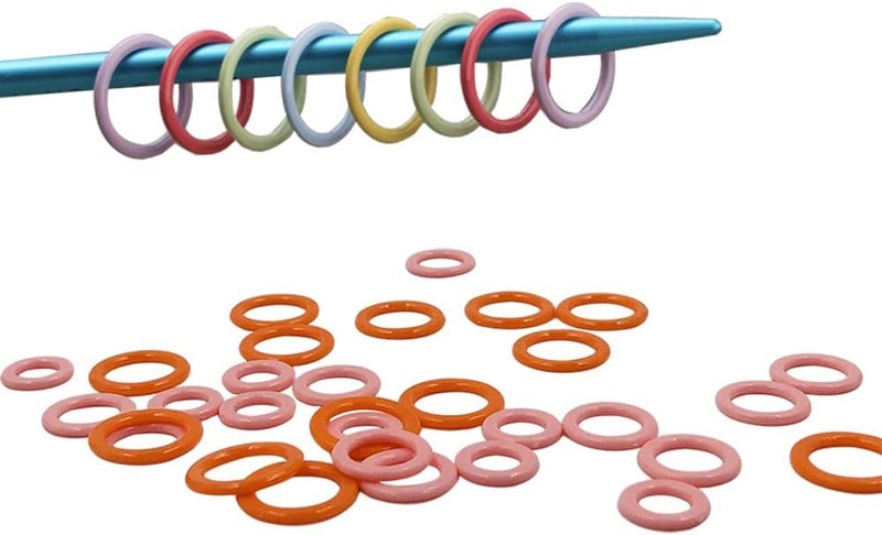 findTop 450 pcs Knitting Stitch Marker findTop Braided Auxiliary Marking Ring Plastic Ring Color Plastic Ring LargeMediumSmall Marking for Sewing Fabrics Random Color - Image 3