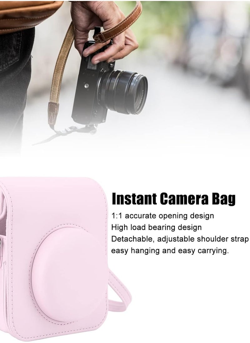 Generic Mini Camera Protective Case Compatible with Fujifilm Instax Mini 12, Instant Camera Case with Adjustable Shoulder Strap, Cute Solid Color Camera Case Compatible with Instax Mini 12 Camera  - Image 3