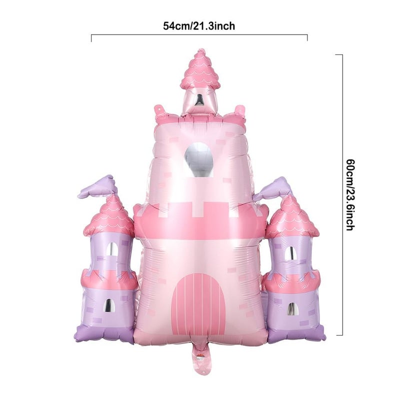 GIHOO Princess Birthday Party Decorations 150Pcs Pastel Macaron Balloon Arch Garland Kit with Crown and Castle Foil Balloon for Princess Theme Birthday Party Decorations - Image 3