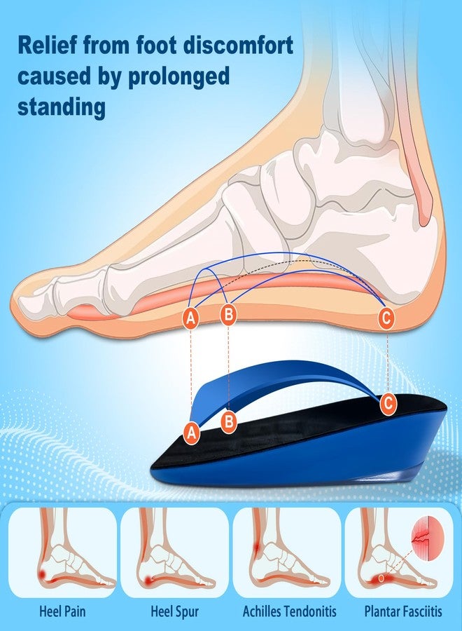 ZAIWOO Heel Cushion for Shock Absorption, Heel Pain Relief Inserts, All-Day Comfort for Heel Spurs & Plantar Fasciitis & Achilles Tendonitis, Heel Lift Cups for Foot Discomfort - Image 3