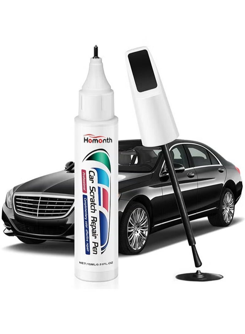 Homonth Car Scratch Repair Pen，Car Paint Scratch Removal Pen, Car Touch Up Paint，Erase Vehicle Scratches，Quick And Easy Repair，Suitable For All Kinds Of Cars （Black，15ml） - Image 1