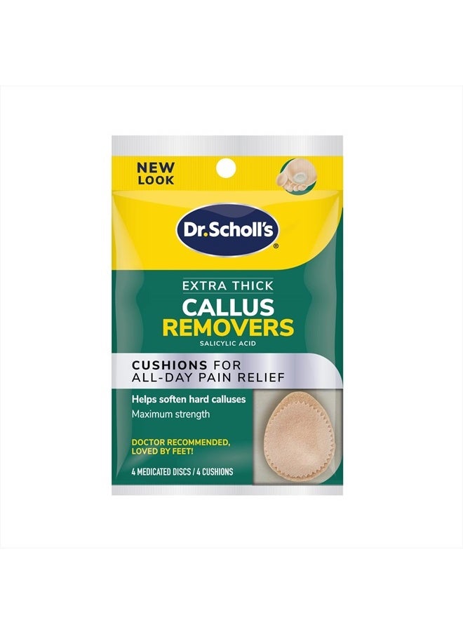 Dr. Scholl's مزيل مسامير القدم السميك للغاية، 4 قطع // يساعد على تليين مسامير القدم الصلبة وتخفيف الألم طوال اليوم  - Image 1