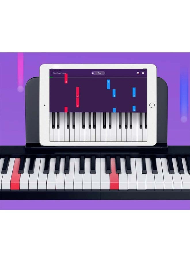 KONIX - 88-Key Foldable Digital Piano Keyboard, Full Size Semi-Weighted Keyboard, Portable Electric Piano w/MIDI, Split Function, Sustain Pedal & Carrying Bag for Beginner(White with light) - Image 1