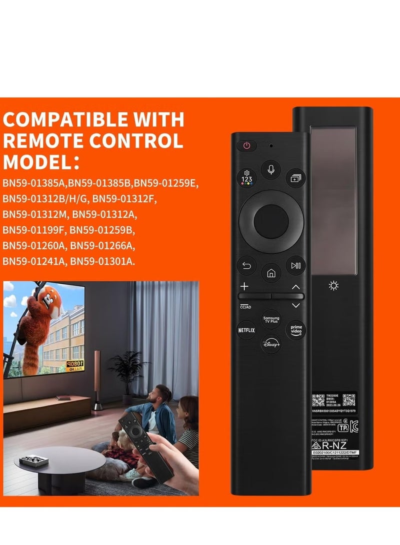 ELTRAZONE BN59-01385A Solar Voice Remote for Samsung Smart TVs – USB-C & Solar Rechargeable with Smart Voice Assistant – Compatible with 2021-2023 Neo QLED, The Frame, Crystal 4K & 8K UHD Series – Ergonomic Design (Black) - Image 3