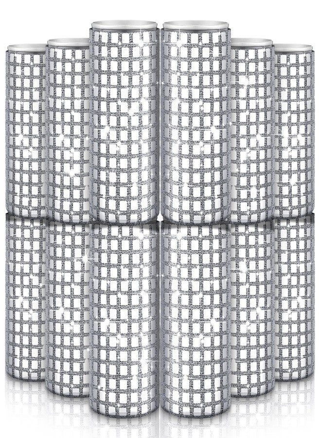 Yoande 12 Pcs Disco Party Supplies Disco Ball Can Sleeves Retro 70s 80s Theme 12 oz Drink Sleeves Disco Ball Party Table Decorations for Disco Wedding Party Picnic Travel (6.5''x3.5'') - Image 1
