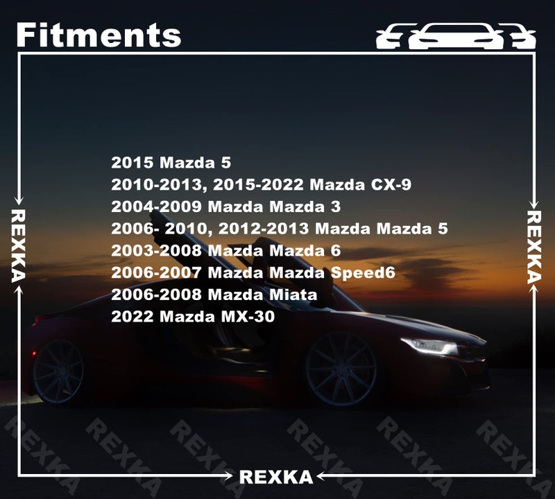 Rexka مقابس تثبيت لوحة trim للباب من ريكسا 20 قطعة GJ6R-68-ABX لمازدا مياتا، RX-8، CX-9، مازدا 3، مازدا 5، مازدا 6، مازدا سبيد6 - Image 4