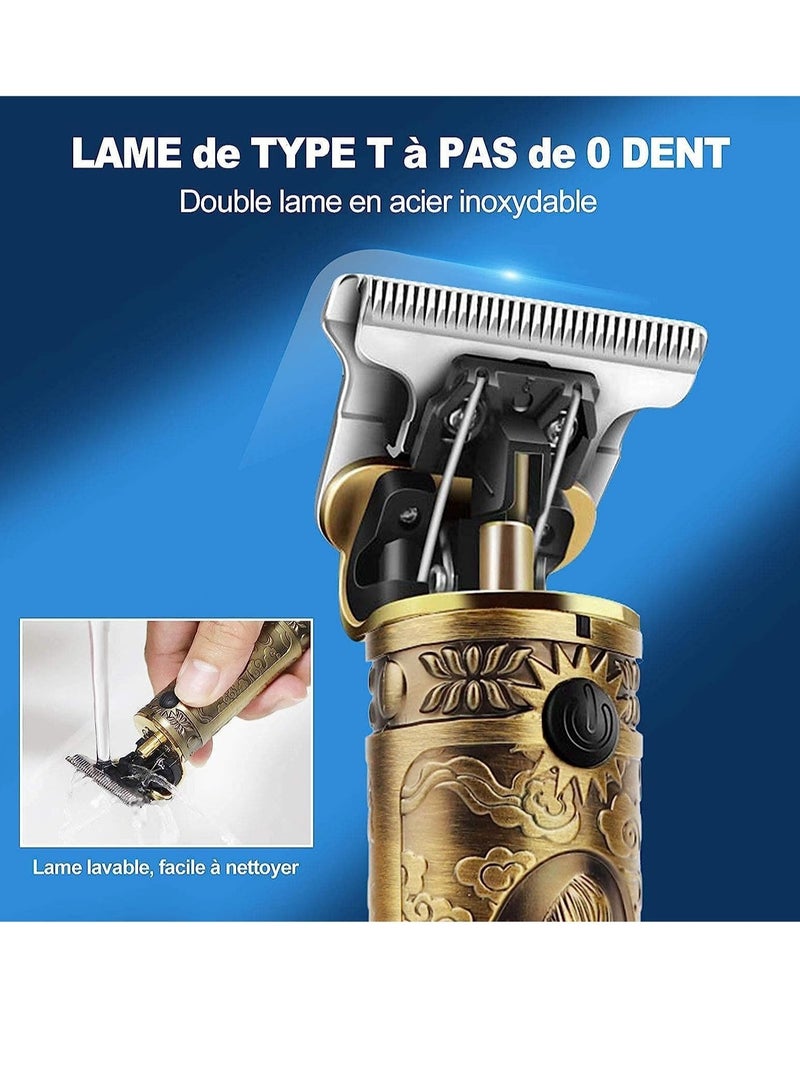 Professional Men’s Hair Trimmer, Long Hair Trimmer, Beard Trimmer, Cordless Hair Trimmer, Rechargeable, LED Display, - Image 3