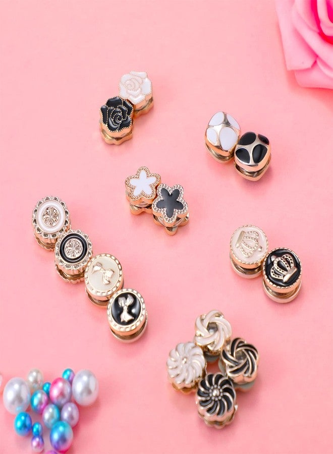 MTLEE 16 Pairs Hijab Magnetic Pins for Women No Snag Multi-use Hijab Magnets Pinless Scarf Magnets Pin Buttons Brooch Clasps for Clothing Scarves Headscarf Hats Shirt Collars Shawls - Image 3