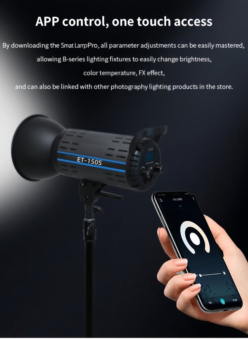 Glanfen 150W Professional COB LED Photography Video Light with Wireless Remote Control, Bi-Color 2700K-6500K Temperature, High CRI Over 85, Metal Body & Efficient Dissipation for Photo Video Live Streaming​ - Image 4