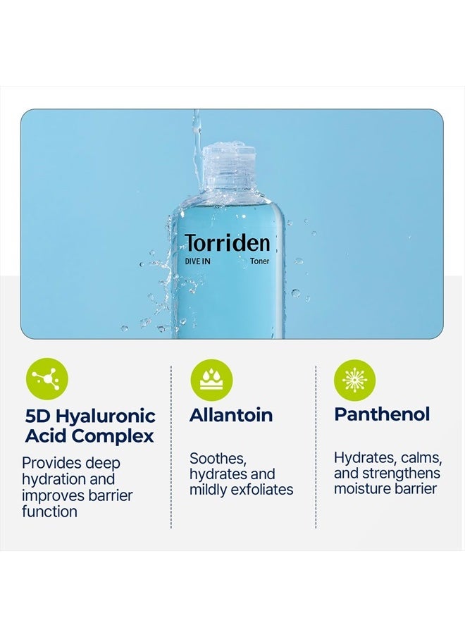 Torriden Dive-in Low-Molecular Hyaluronic Acid Toner 10.14 fl oz | Low pH Facial Toning Water That Hydrates and Moisturizes Sensitive, Dehydrated, Oily Skin | Vegan Korean Skin Care  - Image 5