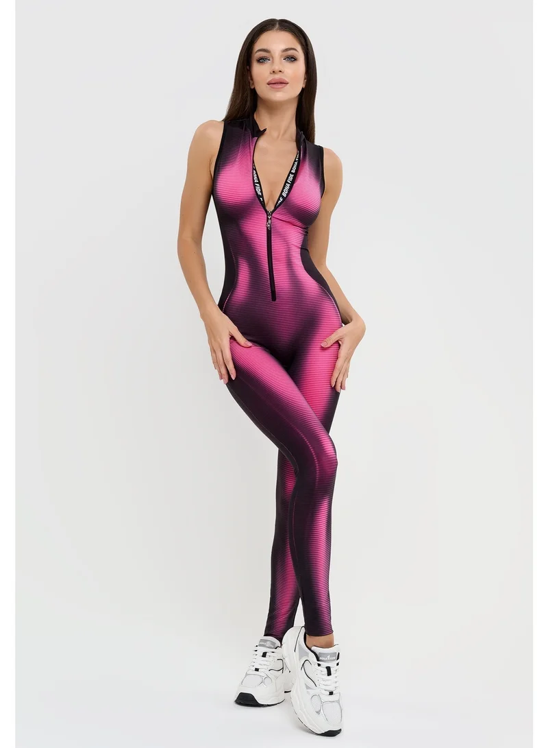 Bona Fide Halter Pink Halter Gym Jumpsuit for Women for Women | Best Price UAE