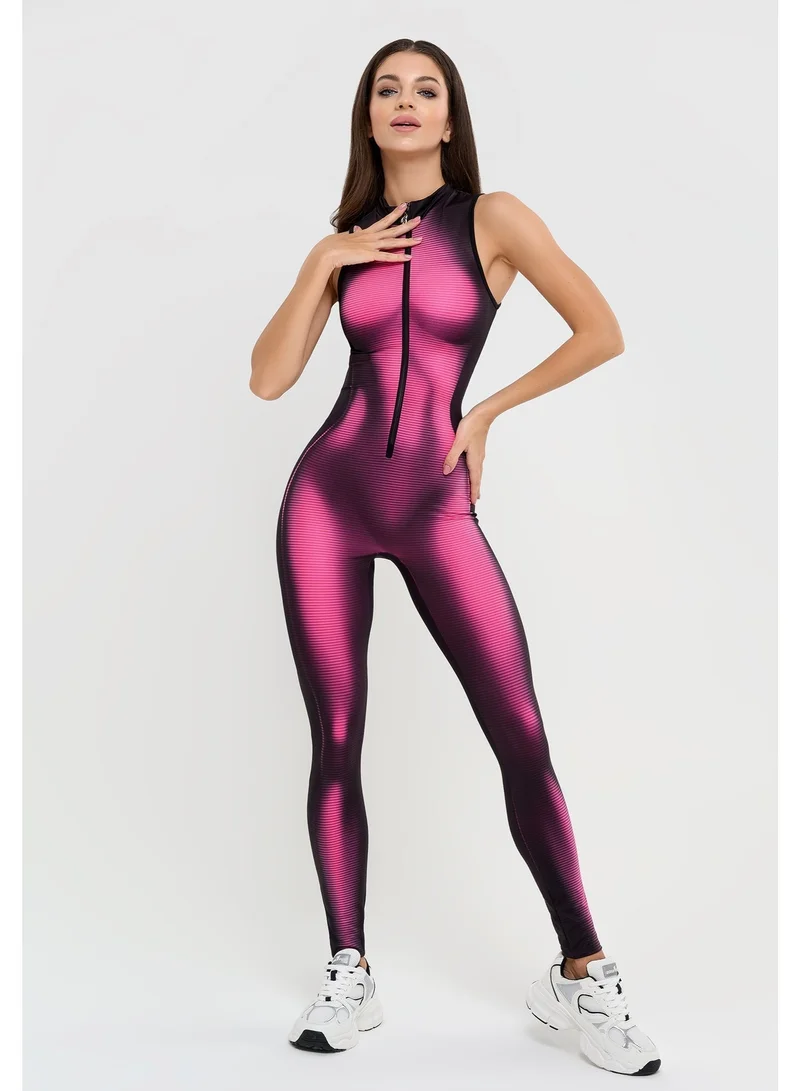 Bona Fide Halter Pink Halter Gym Jumpsuit for Women for Women | Best Price UAE