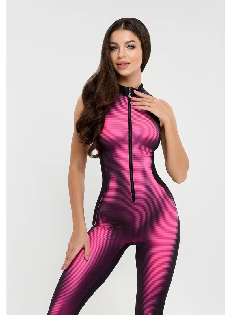 Bona Fide Halter Pink Halter Gym Jumpsuit for Women for Women | Best Price UAE
