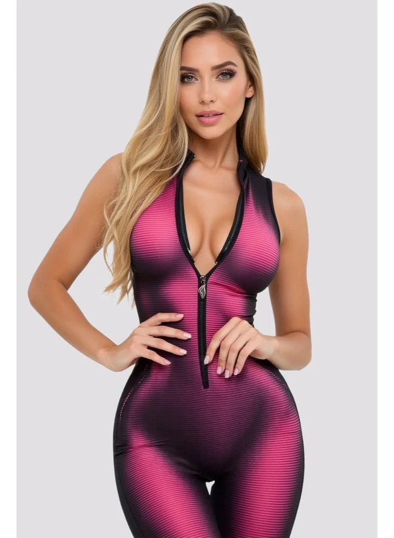 Bona Fide Halter Pink Halter Gym Jumpsuit for Women for Women | Best Price UAE