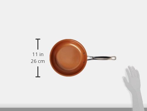 Gotham Steel 9.5 Inch Non Stick Frying Pans, Frying Pans Nonstick Skillet, Healthy and Non Toxic Ceramic Pan for Cooking, Nonstick Frying Pan, Oven Safe Skillet, Dishwasher Safe - Copper - Image 3