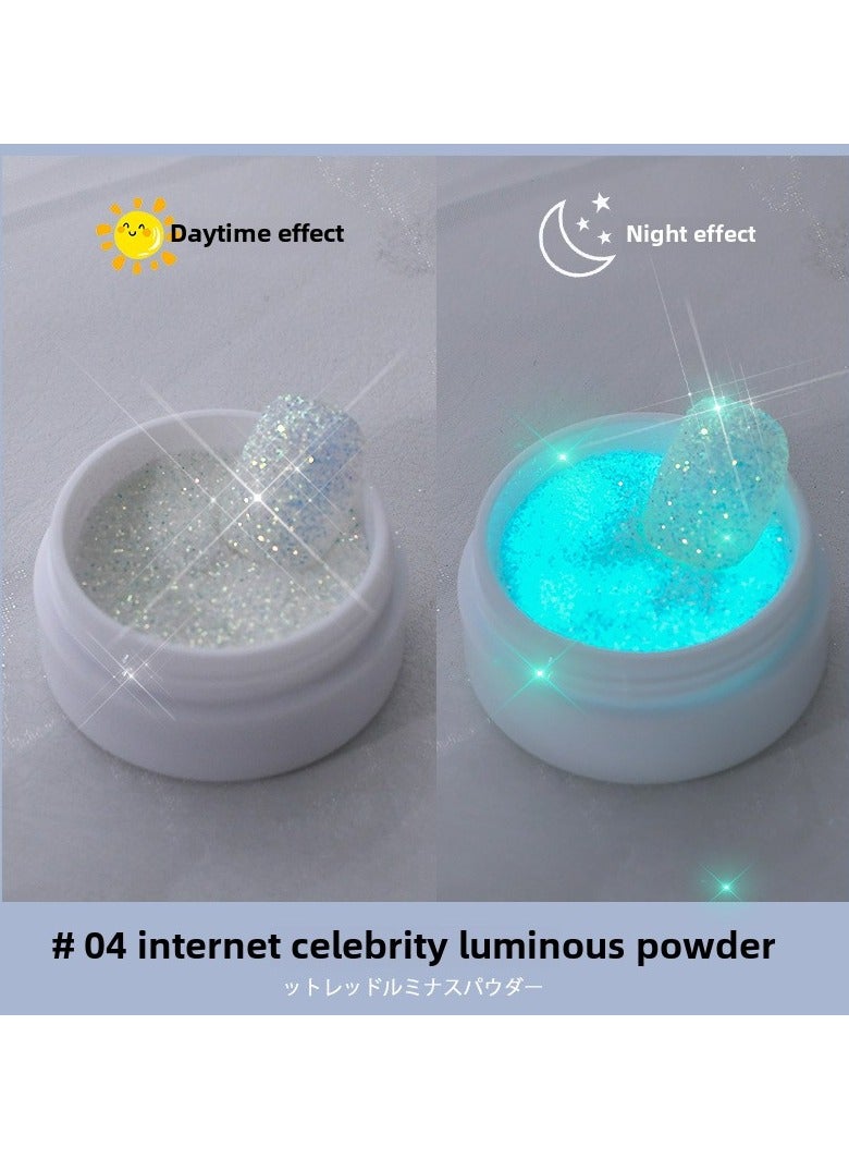 Goolsky 1Pc Luminous Pigment Powder Glow in The Dark Powder Night Fluorescent Pigment Dust DIY Nail Glitter Powders Fine Glitter - Image 1