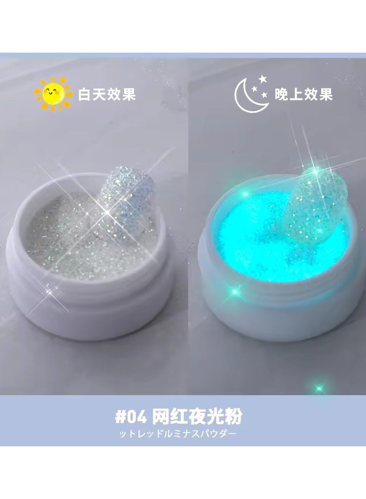 Goolsky 1Pc Luminous Pigment Powder Glow in The Dark Powder Night Fluorescent Pigment Dust DIY Nail Glitter Powders Fine Glitter - Image 3
