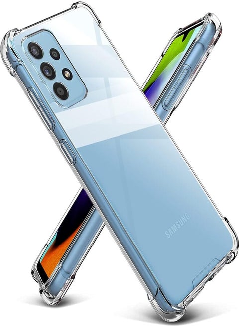 (Samsung galaxy A52 & A52S) Clear Case Soft TPU Silicone Bumper Reinforced Corner Full Camera Protection Cover for Samsung Galaxy A52 A52S