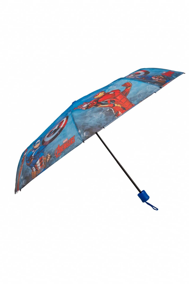Yellow Bee Marvel Avengers Foldable Umbrella for Boys, Blue, 7-15 Years - Image 4