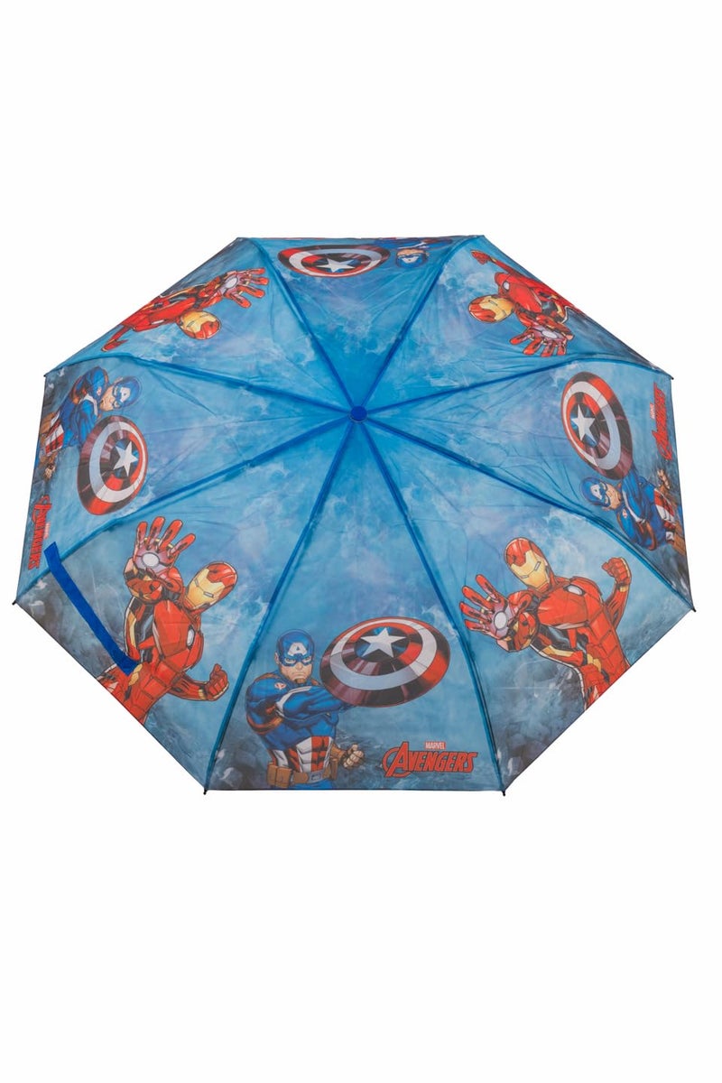 Yellow Bee Marvel Avengers Foldable Umbrella for Boys, Blue, 7-15 Years - Image 5