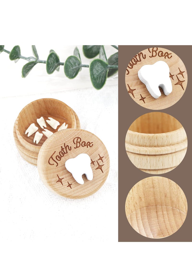 Excefore - Wooden Tooth Fairy Box,Adorable Keepsake Storage for Boys and Girls Cute Lost Tooth Holder Toddler Teeth Case (1 Piece) - Image 1
