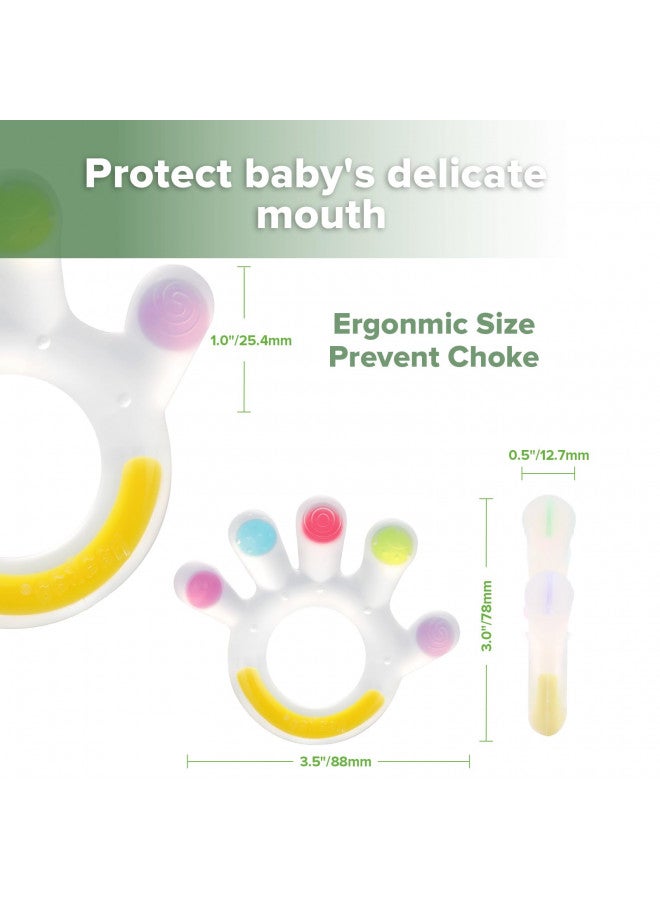 Haakaa Palm Teether - Soft Silicone Baby Soothing Teether Pacifier - Frozen Teething Toy for 3M+ Babies - BPA Free (1 Pack) - Image 3