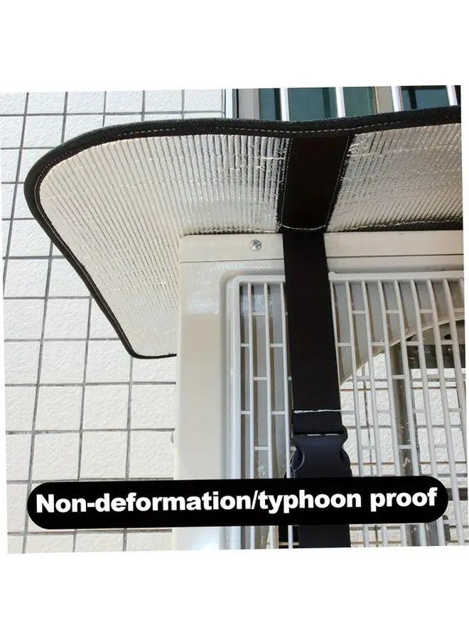 Double Layer Air Conditioner Cover White 31 5x15 75 Inches Sunshade Energy Saving - Image 4