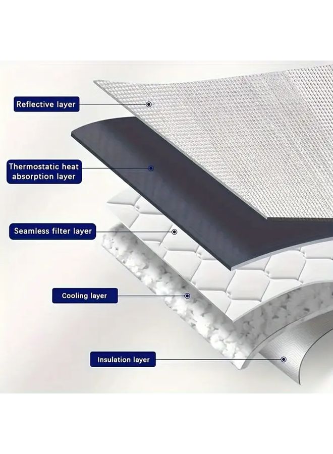 Double Layer Air Conditioner Cover White 31 5x15 75 Inches Sunshade Energy Saving - Image 3