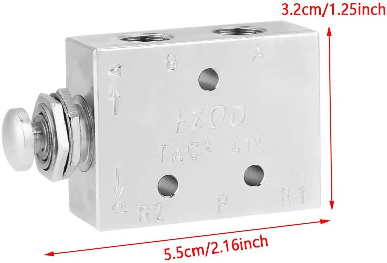 Wal front Premium 2-Position 3-Way Toggle Valve, CNC Machined Pneumatic Air Control Valve with Knob Operation for Industrial Applications, Mechanical Lever Arm Design - Image 3