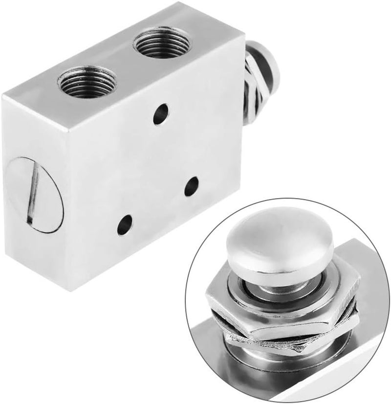 Wal front Premium 2-Position 3-Way Toggle Valve, CNC Machined Pneumatic Air Control Valve with Knob Operation for Industrial Applications, Mechanical Lever Arm Design - Image 4