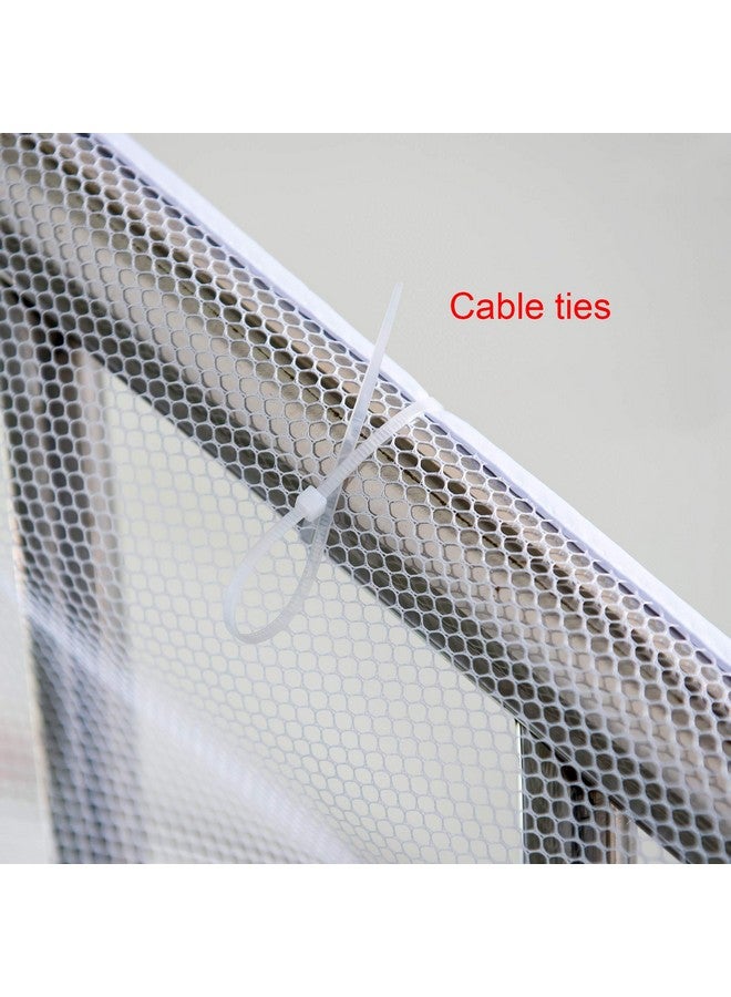 سي ام شبكة أمان للأطفال من CM، شبكة حماية للشرفة، شبكة حماية للسلالم، درابزين شبكي، واقي أمان مع أربطة سحابية لحماية ألعاب الحيوانات الأليفة والرضع من السقوط، للاستخدام الداخلي والخارجي - Image 3