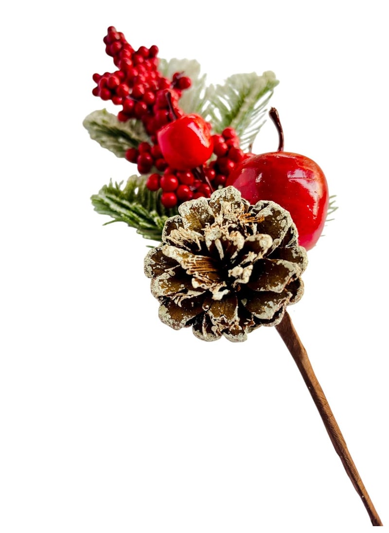 PartyToko PartyToko Christmas Berry Artificial Flowers Simulation Pine Grass with Red Fruits Perfect for Christmas Decorations and Home Decor 1pcs  - Image 2