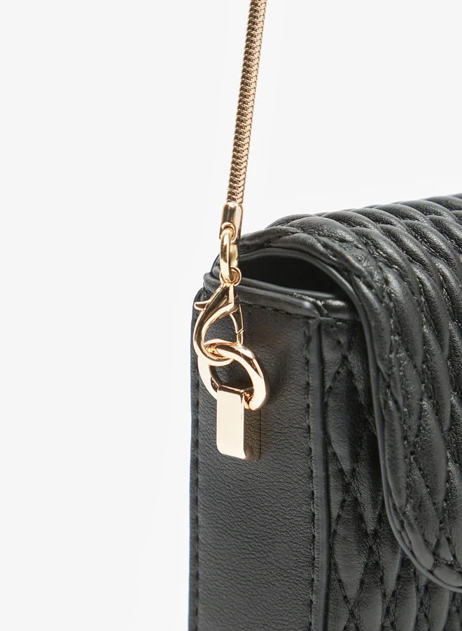 Celeste Women's Quilted Crossbody Bag with Chain Link Strap