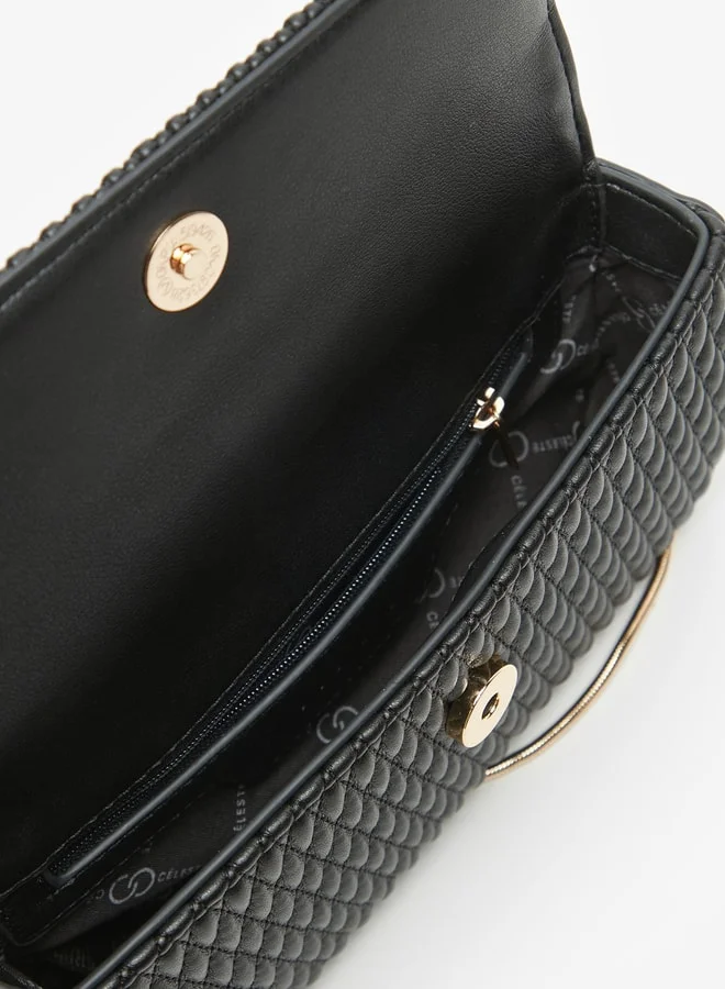 Celeste Women's Quilted Crossbody Bag with Chain Link Strap