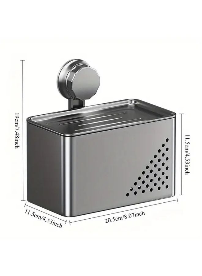 White Modern Rectangular Suction Cup Wall Mounted Toilet Paper Holder - Image 4