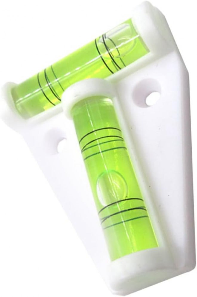 TIDTALEO Mini T Shape Triangle Bubble Level, White Horizontal Spirit Measuring Tool for Household and Professional Use, Compact Bubble Working Level - Image 1
