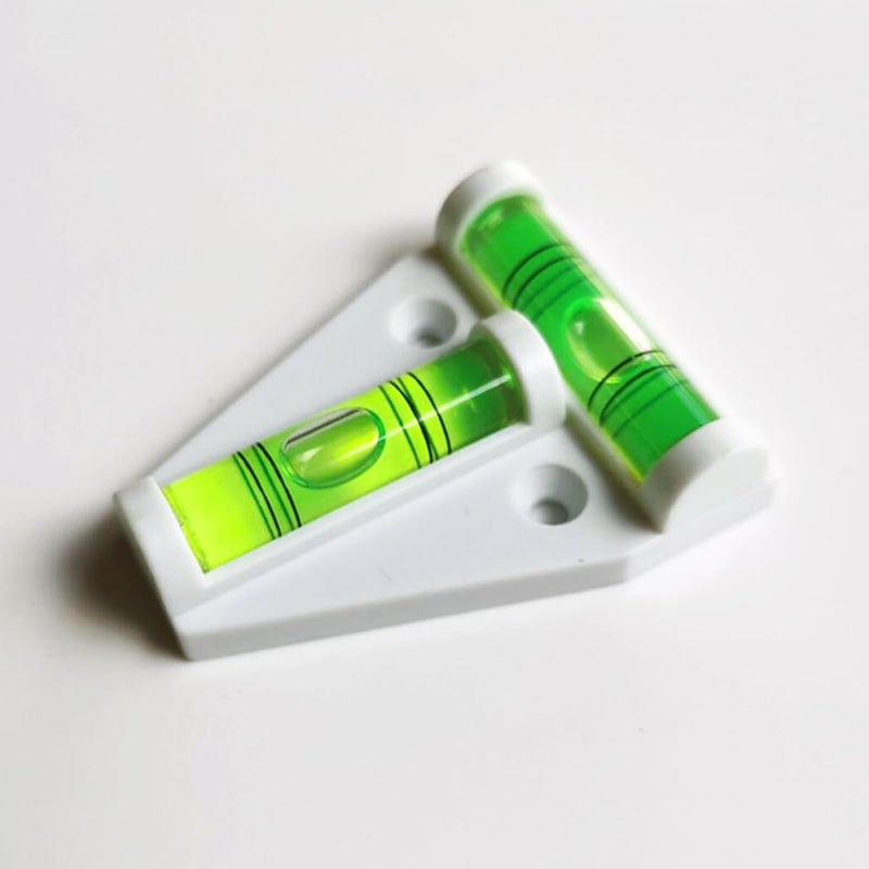 TIDTALEO Mini T Shape Triangle Bubble Level, White Horizontal Spirit Measuring Tool for Household and Professional Use, Compact Bubble Working Level - Image 4
