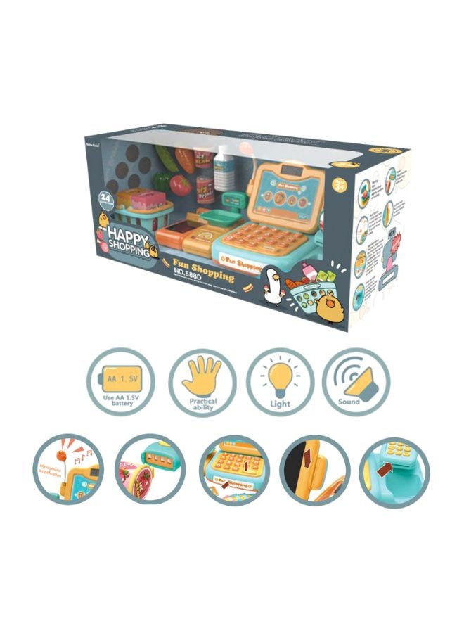 24-Piece Fun Shopping Cash Register Set 888D - Image 2