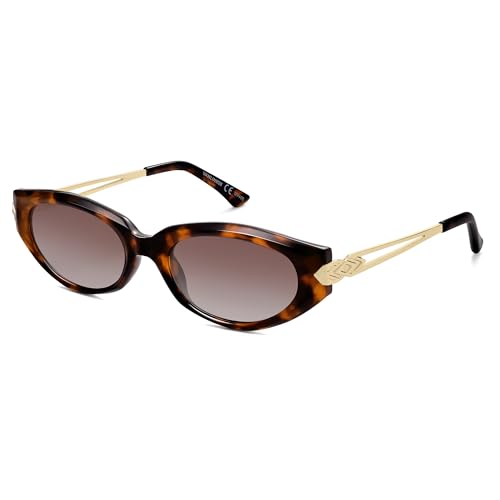 VANLINKER Polarized Trendy Fashion Small Oval Cat Eye Sunglasses for Women 2025 Retro Vintage Shades VL9863,Tortoise Frame Brown Lens - Image 2