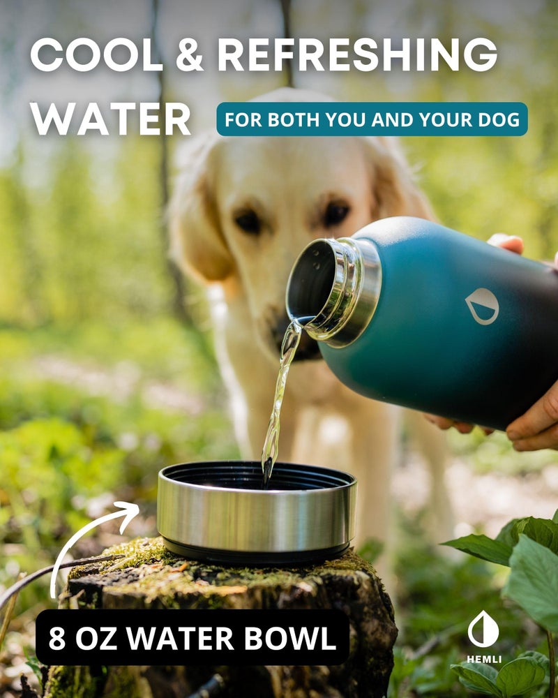 HEMLI 32 oz. Portable Dog Water Bottle and Bowl for Walking, Hiking and Travel - Image 4