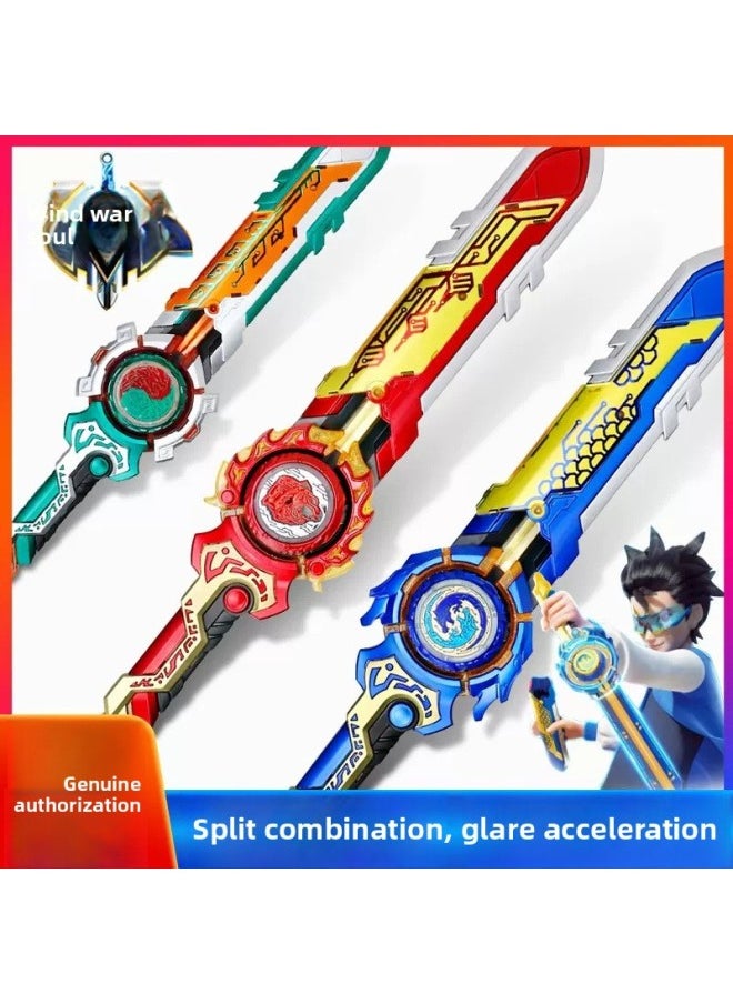 Hurricane Spirit Of War 6 Sword Spinning Top Third-order Sword-shaped Top Holy Shield Ssangyong S Audi Genuine Third-order Children's Boys-Color:654116DS Sword Spinning Top Battle Series Nu Tao Dragon King Luxury Refit Suit  - Image 2