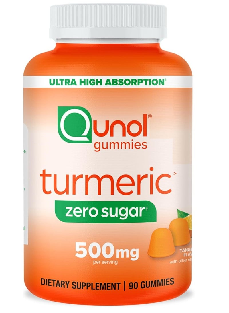 Zero Sugar Turmeric Gummies, Gummy with 500mg 90 Gummies