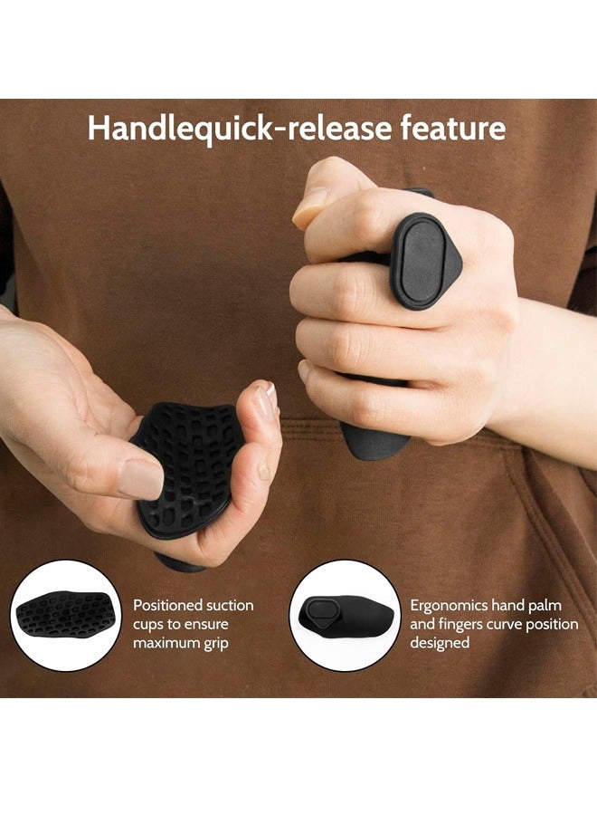 JVSCAM Anti-Slip Workout Grips - Ergonomic Rubber Hand Protector Gloves for Weight Lifting, Pull-Ups, Gym Training and Exercise, for men and women - Image 2