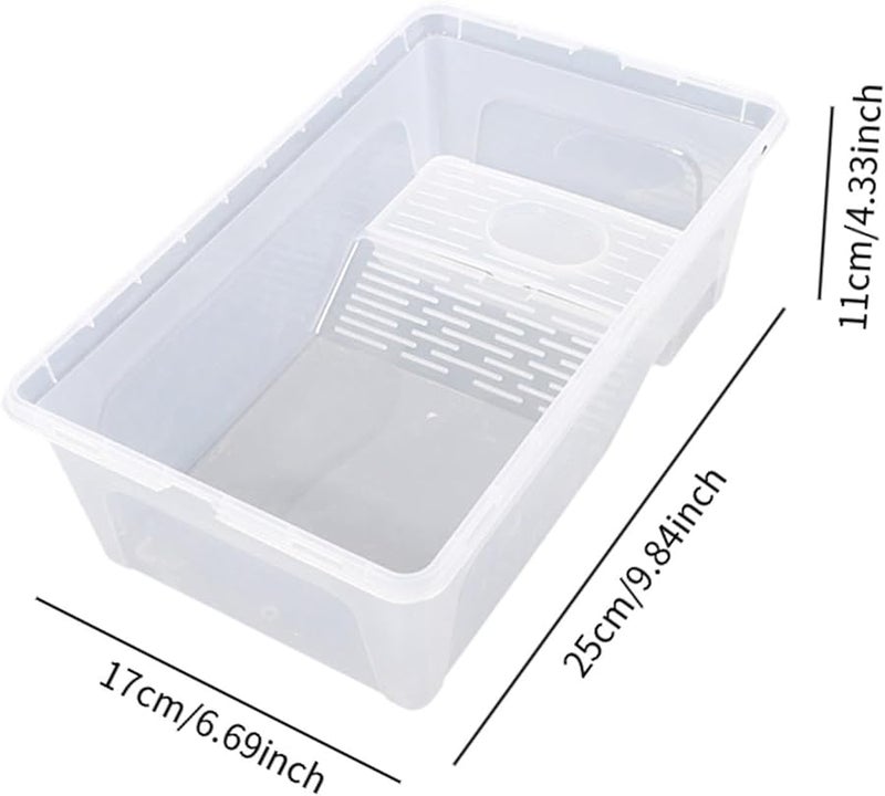 Small Turtle Tank Aquarium Reptile Habitat with Hatching and Breeding Area - Image 3